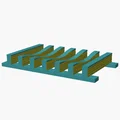 Khay Xà Phòng Nan Gỗ—Gối Đỡ, Vân Gỗ Parametric (Soap Dish Wooden-Slat Cradle) - Thumbnail 3