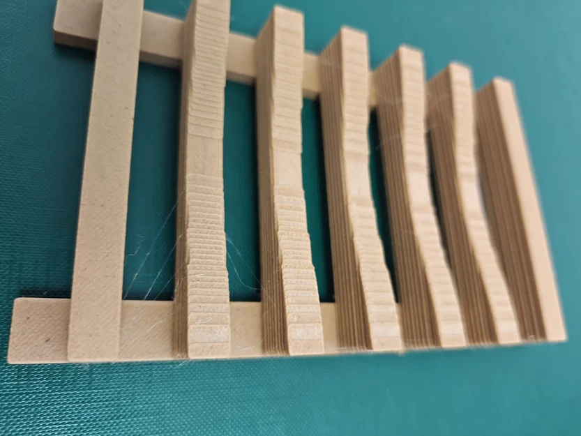 Khay Xà Phòng Nan Gỗ—Gối Đỡ, Vân Gỗ Parametric (Soap Dish Wooden-Slat Cradle) - Image 7
