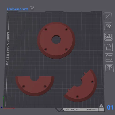 Ốp che ống / Rosette cho ống 1/2 inch (PETG)