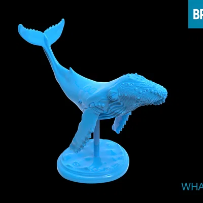 Mô hình cá voi 3D (WHALE) trang trí bàn làm việc cực đẹp