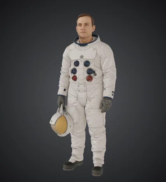 Neil Armstrong – Mẫu 3D phi hành gia toàn thân (AI Generated) - Image 1
