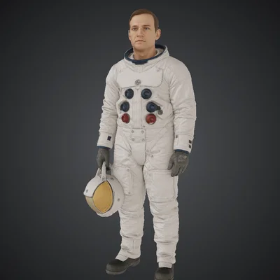 Neil Armstrong – Mẫu 3D phi hành gia toàn thân (AI Generated)