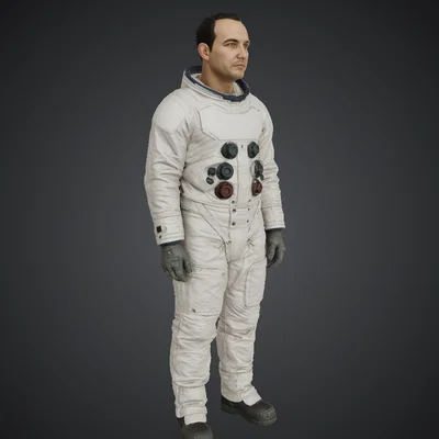 Michael Collins – Mẫu 3D Phi Hành Gia Full-Body (AI Generated)