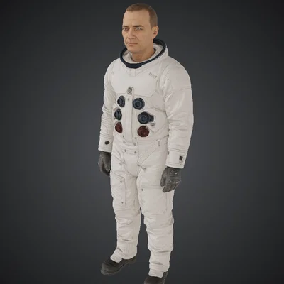 Edwin “Buzz” Aldrin – Phi hành gia full-body (AI Generated 3D Model)