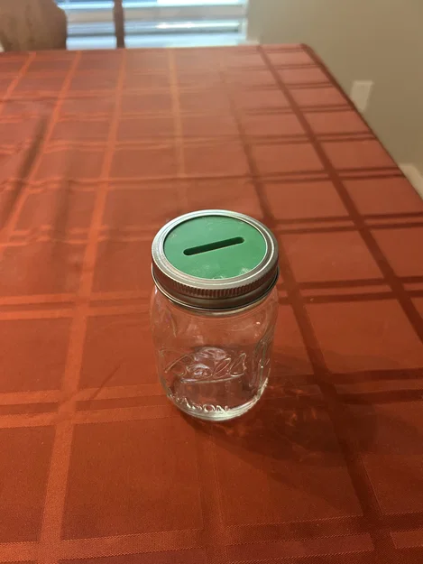 Nắp Mason Jar biến hũ thủy tinh thành ống heo tiền xu - Image 1