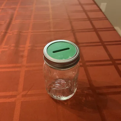 Nắp Mason Jar biến hũ thủy tinh thành ống heo tiền xu