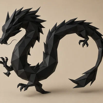 Mô hình rồng Low Poly nghệ thuật cực chất cho máy in 3D