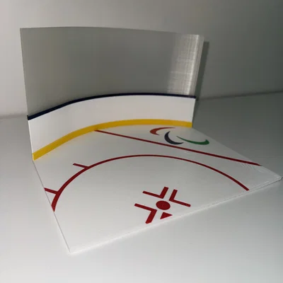 Mô hình sân khúc côn cầu 3D (Hockey Rink) trang trí bàn làm việc
