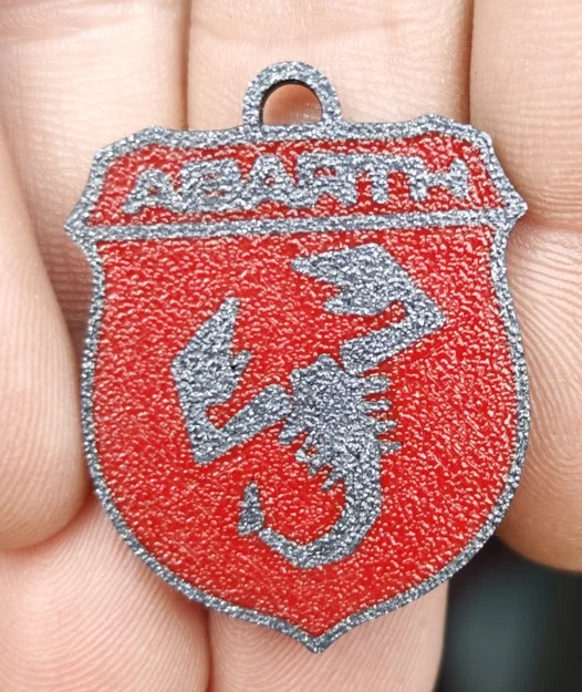 Móc khóa logo Abarth hai mặt cá tính cho xe Fiat và tín đồ tốc độ - Image 1