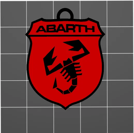 Móc khóa logo Abarth hai mặt cá tính cho xe Fiat và tín đồ tốc độ - Image 2