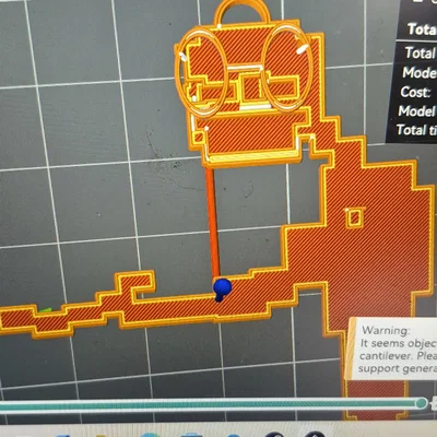 Móc khóa FNAF hình nhân vật Purple Guy hóa thân bà lão in 3D