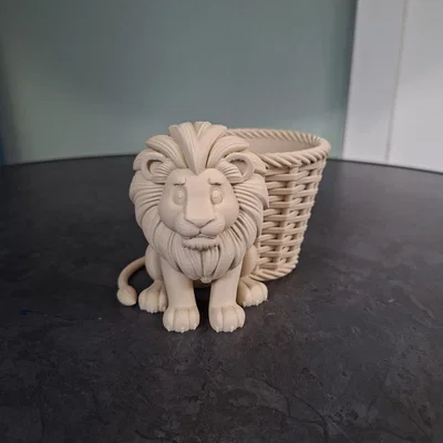 Chậu Trồng Cây Sư Tử Dễ Thương (Cute Lion Planter)