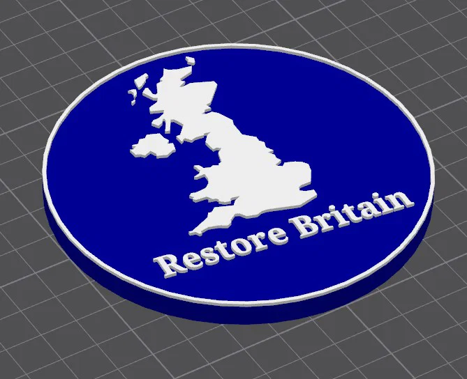 Miếng lót ly in 3D Restore Britain độc đáo cho bàn làm việc - Image 1