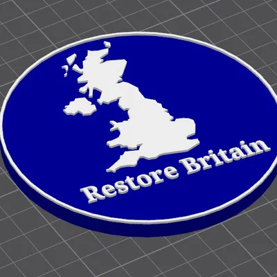 Miếng lót ly in 3D Restore Britain độc đáo cho bàn làm việc
