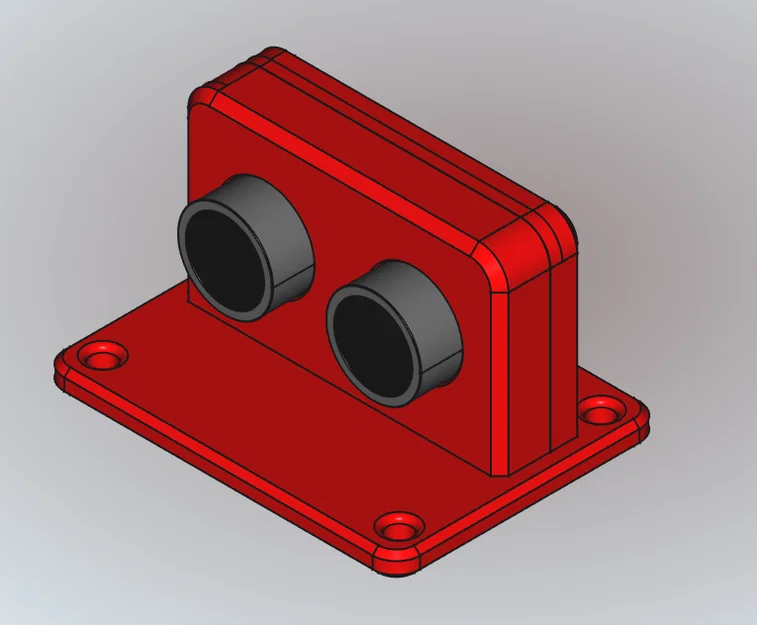 HC-SR04 wallmount - casted (Vỏ treo tường đổ nhựa acrylic) - Image 1