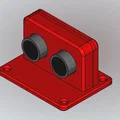 HC-SR04 wallmount - casted (Vỏ treo tường đổ nhựa acrylic) - Thumbnail 1