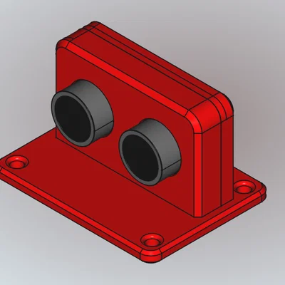 HC-SR04 wallmount - casted (Vỏ treo tường đổ nhựa acrylic)