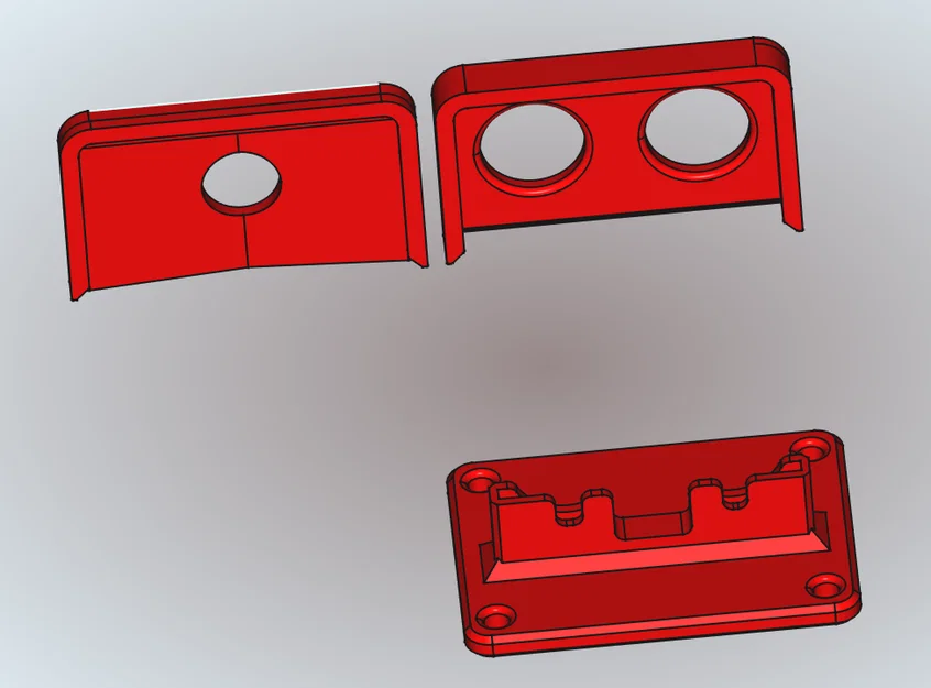 HC-SR04 wallmount - casted (Vỏ treo tường đổ nhựa acrylic) - Image 2