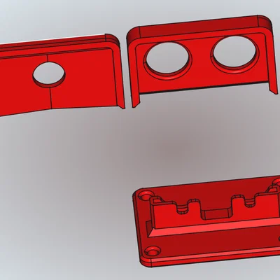 HC-SR04 wallmount - casted (Vỏ treo tường đổ nhựa acrylic)