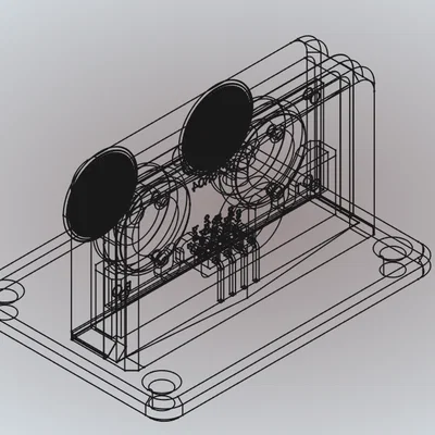 HC-SR04 wallmount - casted (Vỏ treo tường đổ nhựa acrylic)