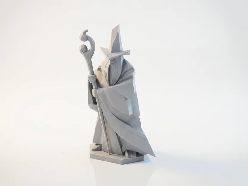 Tượng Geo Gandalf Pháp Sư LOTR – File 3D In Được (STL) - Image 1