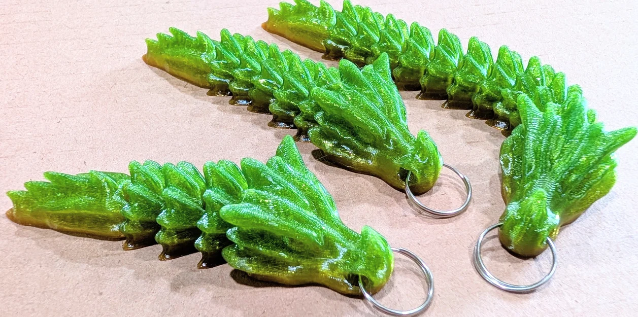 Móc khóa Rồng Xương Khớp Nối (Articulated Bone Dragon Keychains) - Image 4