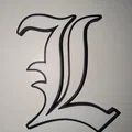 Mô hình logo chữ L từ Death Note trang trí đẹp mắt - Thumbnail 2