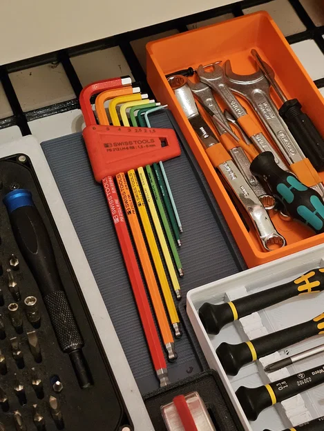 Khay Gridfinity 5x2 cho bộ lục giác PB Swiss Tools (Allen Key Set Holder) - Image 1