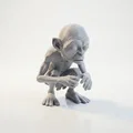 Tượng Gollum Lord of the Rings - Mẫu 3D Printable (STL) Siêu Chi Tiết - Thumbnail 1