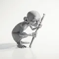 Tượng Gollum (Lord of the Rings) 3D Printable - File STL - Thumbnail 3