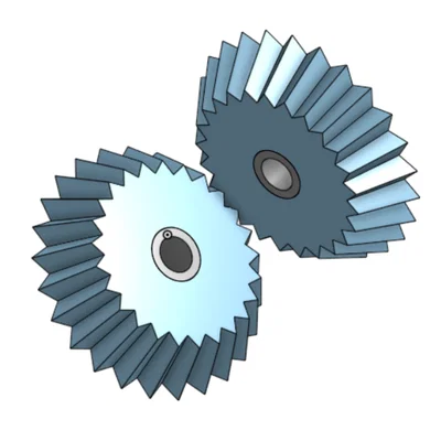 Bộ Bánh Răng Côn (Bevel Gear Set) In 3D