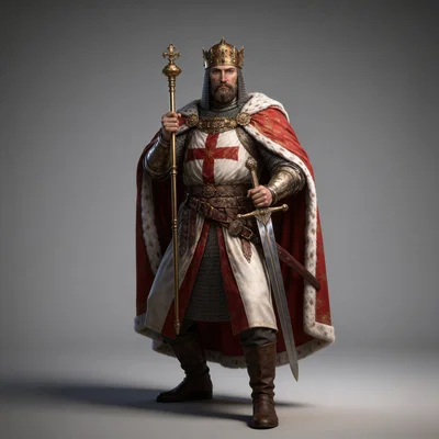 Mô hình 3D Vị Vua Chiến Binh King Lionheart 1 (Tỉ lệ 1:24)