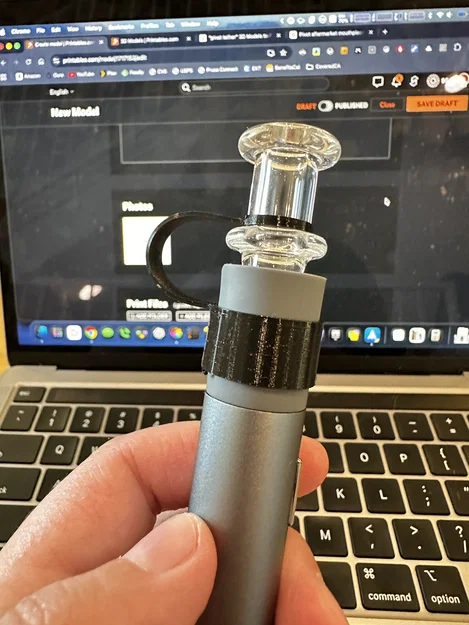 Dây tether TPU cho glass mouthpiece Puffco Pivot (Puffco Pivot Tether Glass Mouthpiece TPU) - Image 3