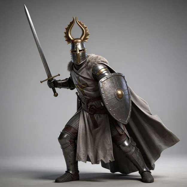 Mô hình in 3D Kỵ sĩ Đức (German Knight 2) tỉ lệ 1:24 cực chi tiết - Image 1