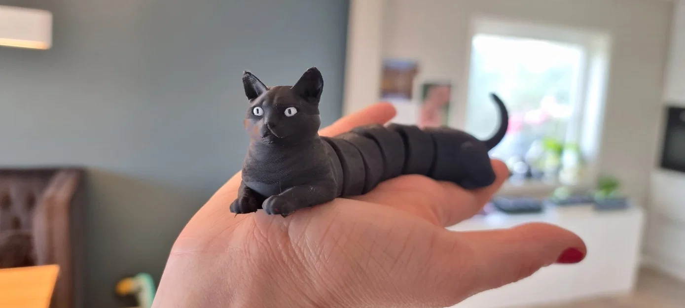 Mô hình mèo đen cử động linh hoạt (Articulated Black Cat) in 3D - Image 3