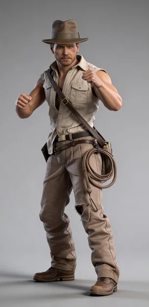 Mô hình Indiana Jones (Harrison Ford) tỉ lệ 1:24 dành cho in 3D - Image 1