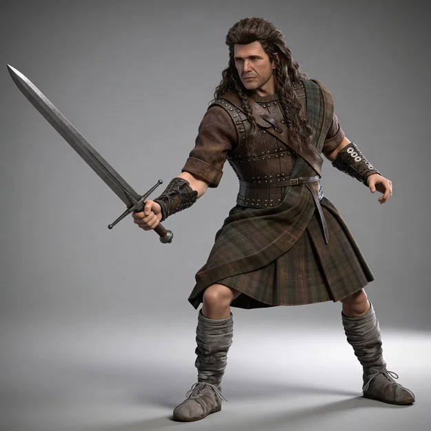 Mô hình 3D Sir William Wallace – Chiến binh huyền thoại Braveheart - Image 1