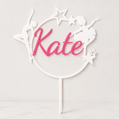 Mẫu Cắm Trang Trí Bánh Kem Hình Vũ Công Ballet (Ballerina Cake Topper)