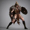 Mô hình Nữ Chiến Binh Bộ Lạc (Tribal Warrior 4) cho in 3D - Thumbnail 1