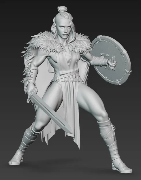 Mô hình Nữ Chiến Binh Bộ Lạc (Tribal Warrior 4) cho in 3D - Image 2