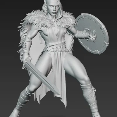 Mô hình Nữ Chiến Binh Bộ Lạc (Tribal Warrior 4) cho in 3D