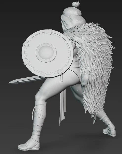 Mô hình Nữ Chiến Binh Bộ Lạc (Tribal Warrior 4) cho in 3D - Image 3