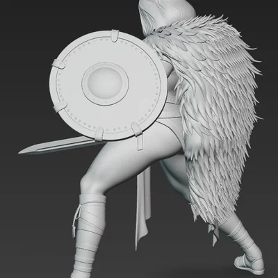 Mô hình Nữ Chiến Binh Bộ Lạc (Tribal Warrior 4) cho in 3D