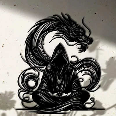 Mô hình 3D Zen Master Dragon nghệ thuật đầy thiền định