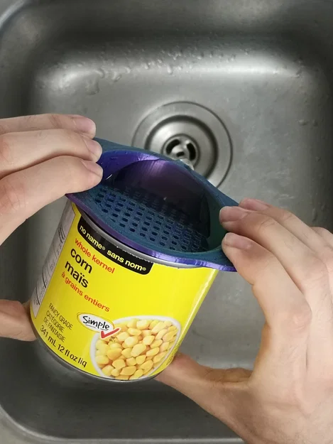 Dụng cụ lọc nước hộp thực phẩm (Can strainer) in 3D tiện dụng - Image 4