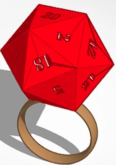 Nhẫn d20 Ring thiết kế độc đáo cho game thủ RPG - Image 1