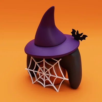 Halloween – Stand DualSense nón phù thủy | Giá đỡ tay cầm ma mị STL