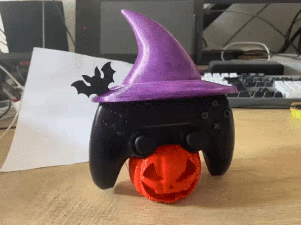 Halloween – Stand DualSense nón phù thủy | Giá đỡ tay cầm ma mị STL - Image 3