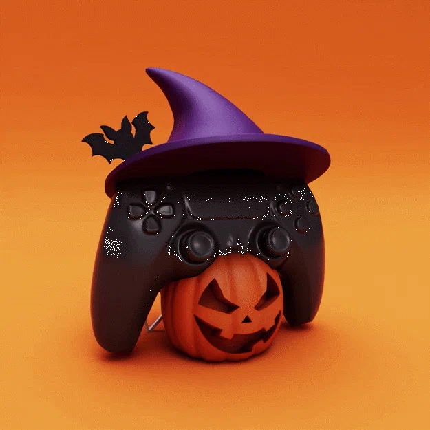Halloween – Stand DualSense nón phù thủy | Giá đỡ tay cầm ma mị STL - Image 8