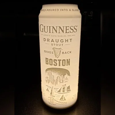 Đèn lithophane lon Guinness Draught Stout Boston (LED001)